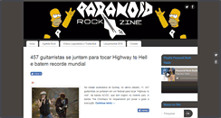 Desktop Screenshot of paranoidrockzine.com