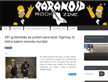 Tablet Screenshot of paranoidrockzine.com